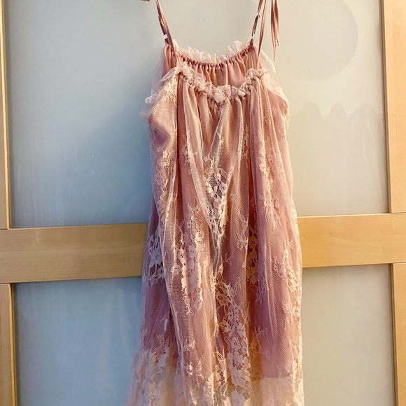 Slip Dress with Lace Overlay - Picture 4 of 5